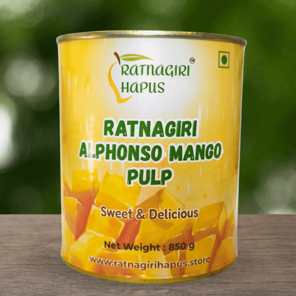 Ratnagiri Alphonso Mango Pulp (Net Weight 850 g)